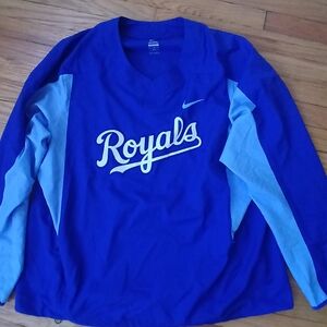 Kansas City NIKE Royals Blue and Light Blue Pullover